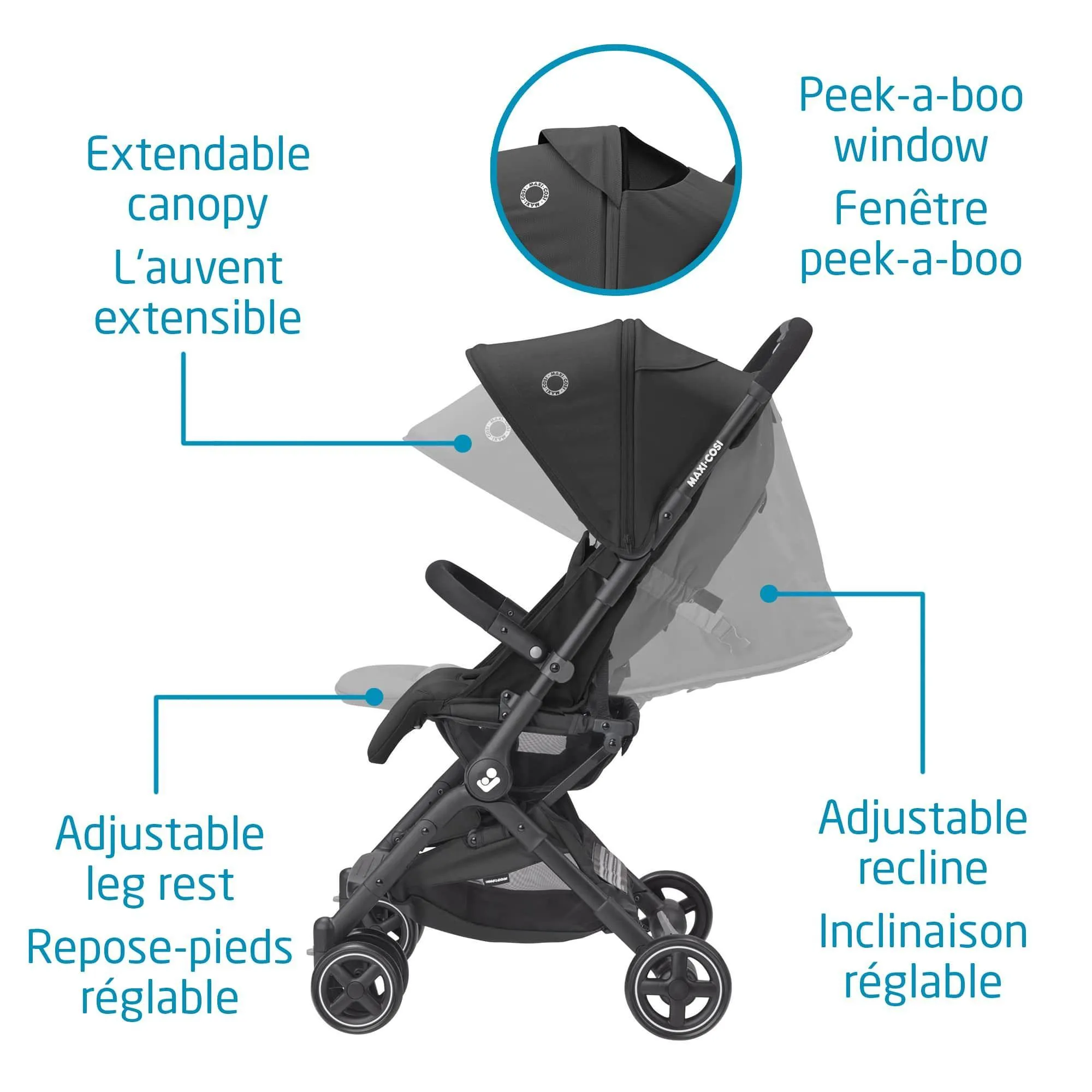 Maxi Cosi Lara Ultracompact Stroller - Essential Black