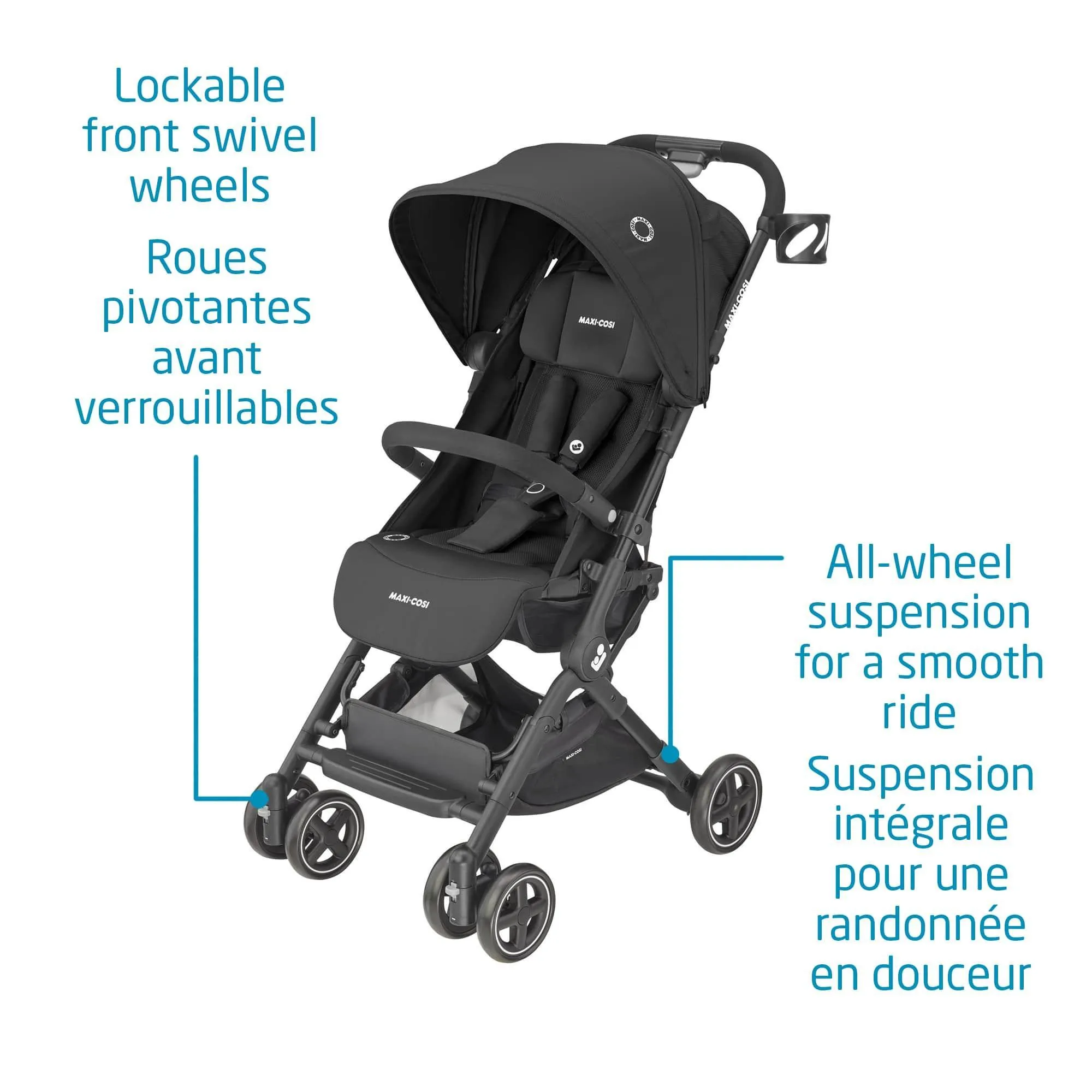 Maxi Cosi Lara Ultracompact Stroller - Essential Black