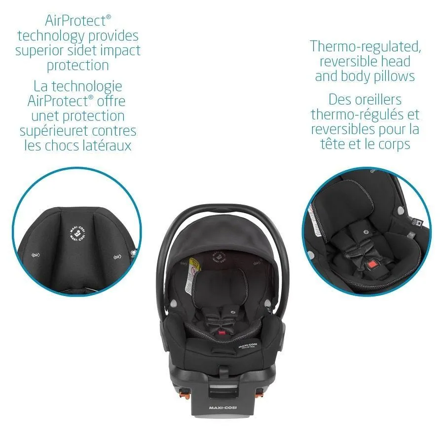Maxi Cosi Lila CP Travel System with Mico XP Stroller - Essential Black