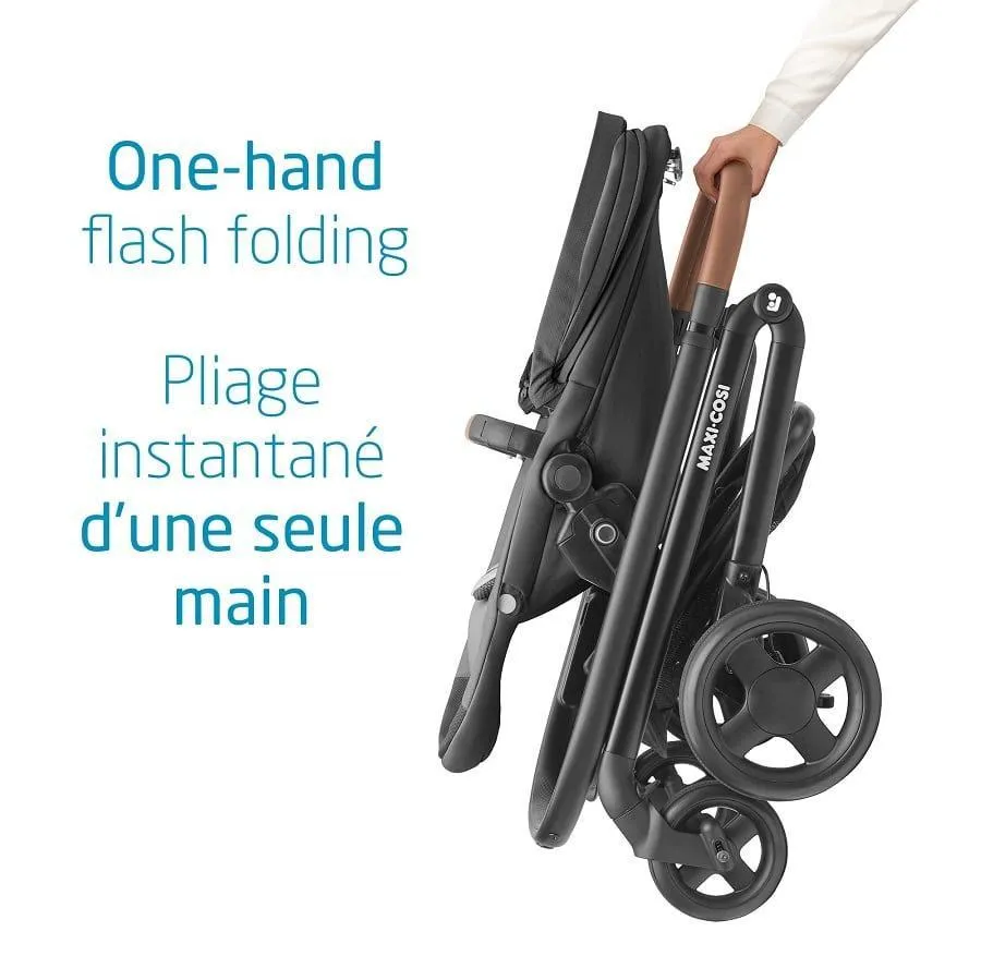 Maxi Cosi Lila CP Travel System with Mico XP Stroller - Essential Black