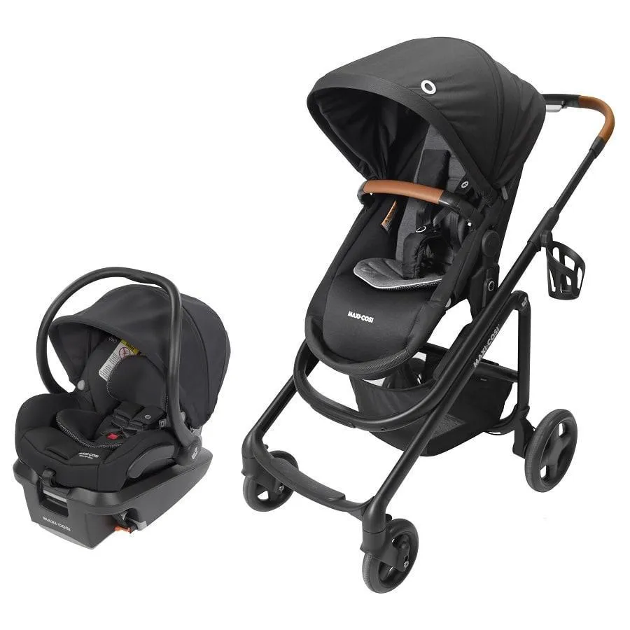 Maxi Cosi Lila CP Travel System with Mico XP Stroller - Essential Black
