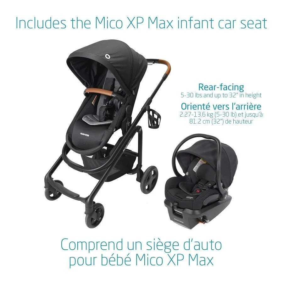 Maxi Cosi Lila CP Travel System with Mico XP Stroller - Essential Black