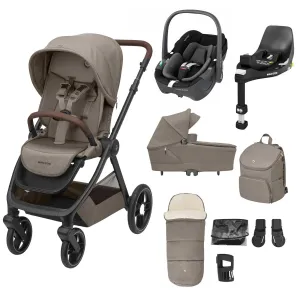 Maxi-Cosi Oxford  9pc Complete 360 Bundle - Twillic Truffle