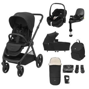 Maxi-Cosi Oxford  9pc Premium 360 Pro 2 Bundle - Twillic Black
