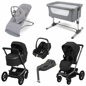 Maxi-Cosi Fame Essential Travel &amp; Nursery Bundle, Twillic Black