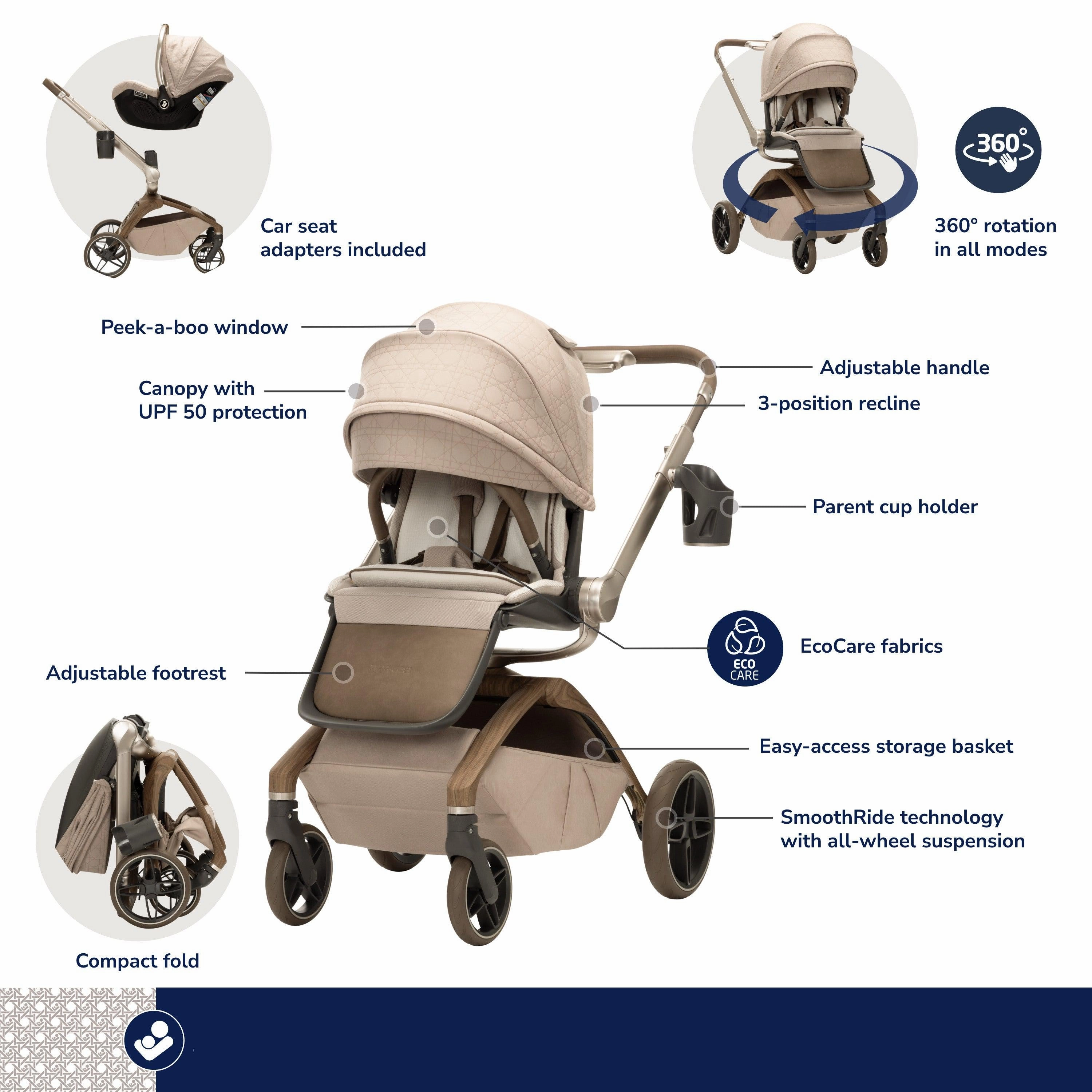 Maxi-Cosi Kindred Tana 360 Rotating Modular Stroller
