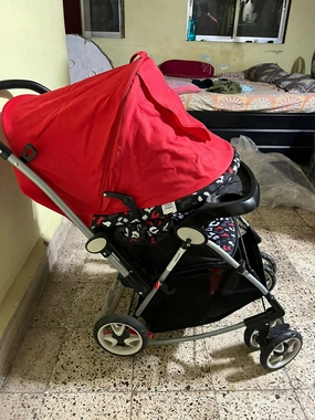 MEE MEE Baby Pram/Stroller/ Traveller Buggy (Dark Red Black)