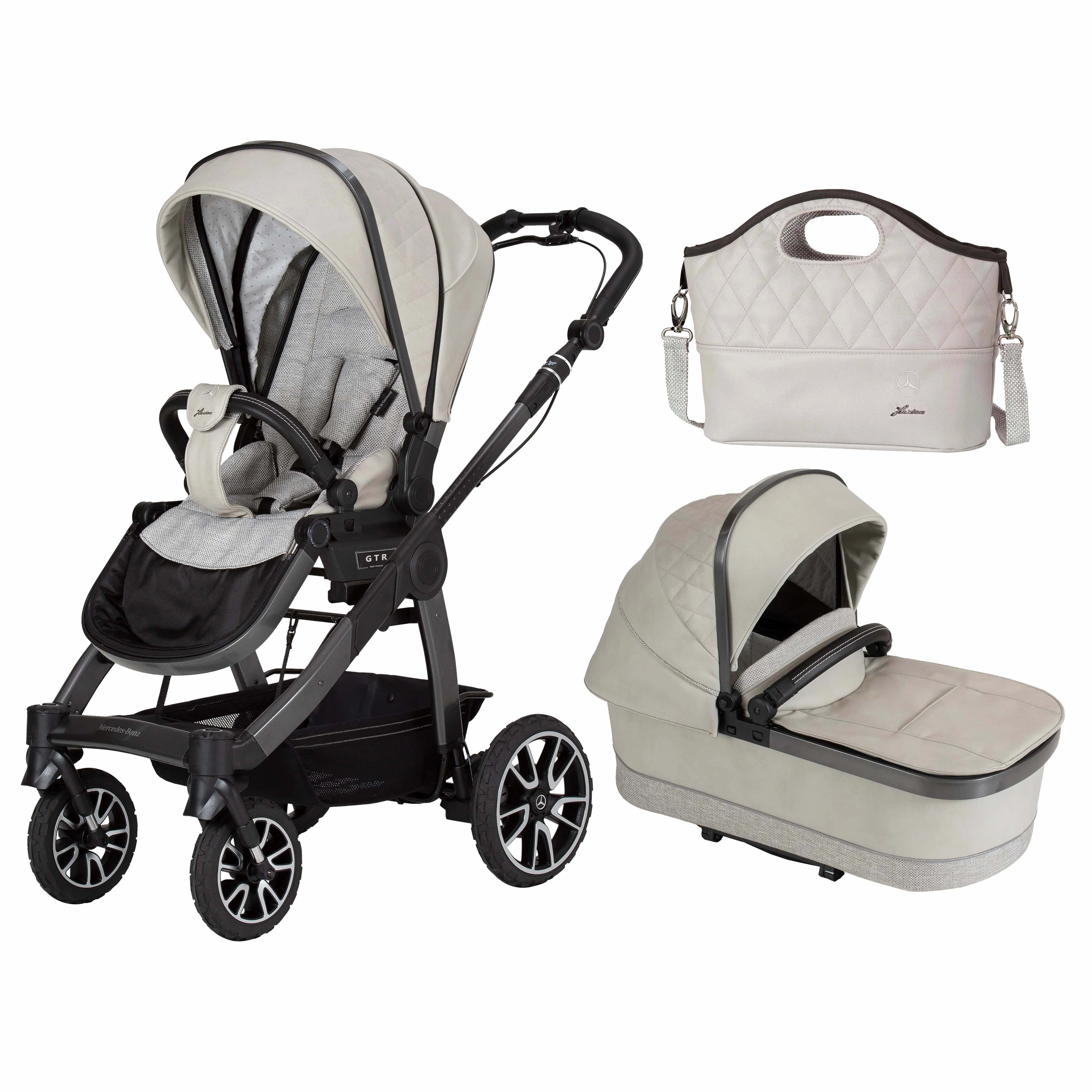 Mercedes Avantgarde All-Terrain GTR Stroller inc. Carrycot - Opalith