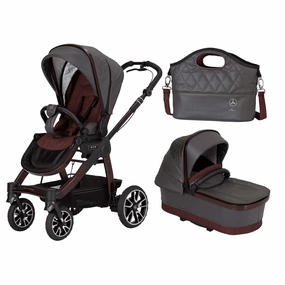 Mercedes Avantgarde All-Terrain GTR Stroller inc. Carrycot - Rubellit