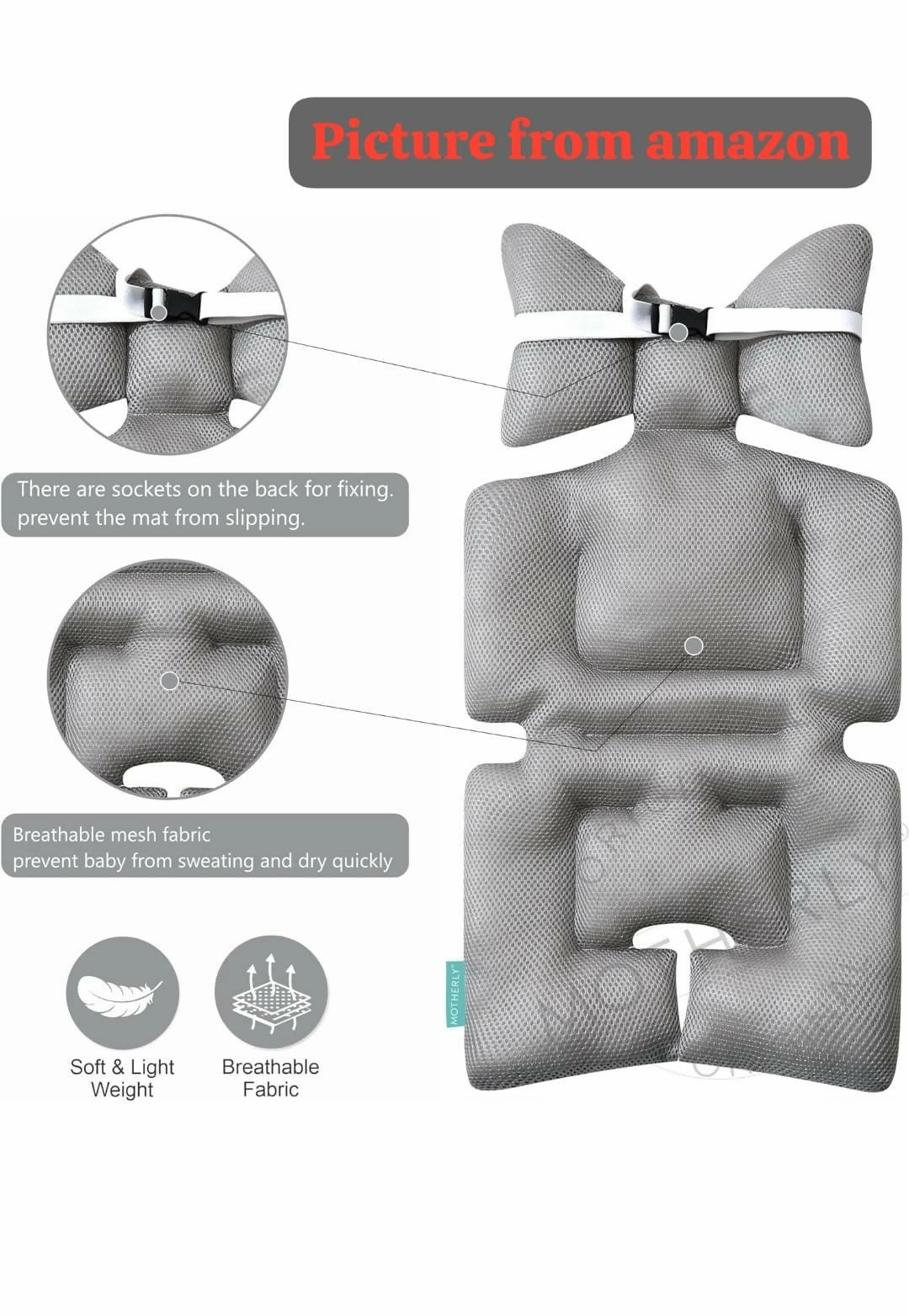 MOTHERLY Baby Stroller Seat Cushion