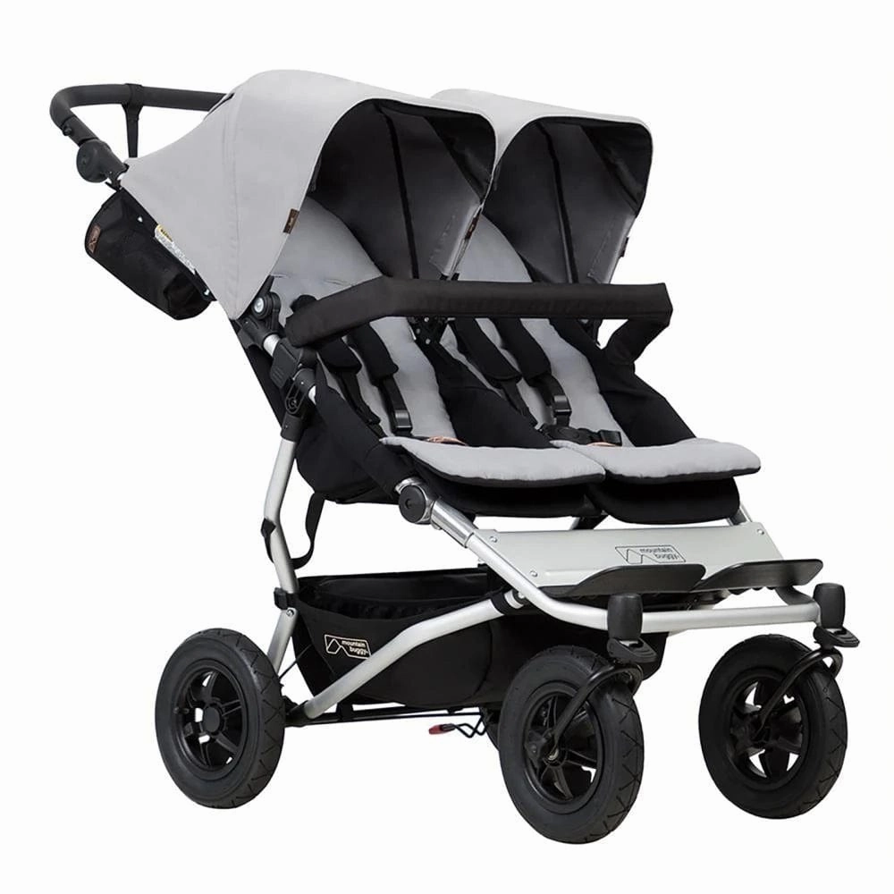 Mountain Buggy Duet with 2 X Carrycot Plus - Silver
