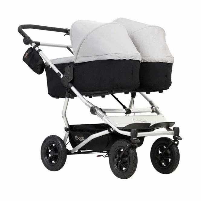 Mountain Buggy Duet with 2 X Carrycot Plus - Silver