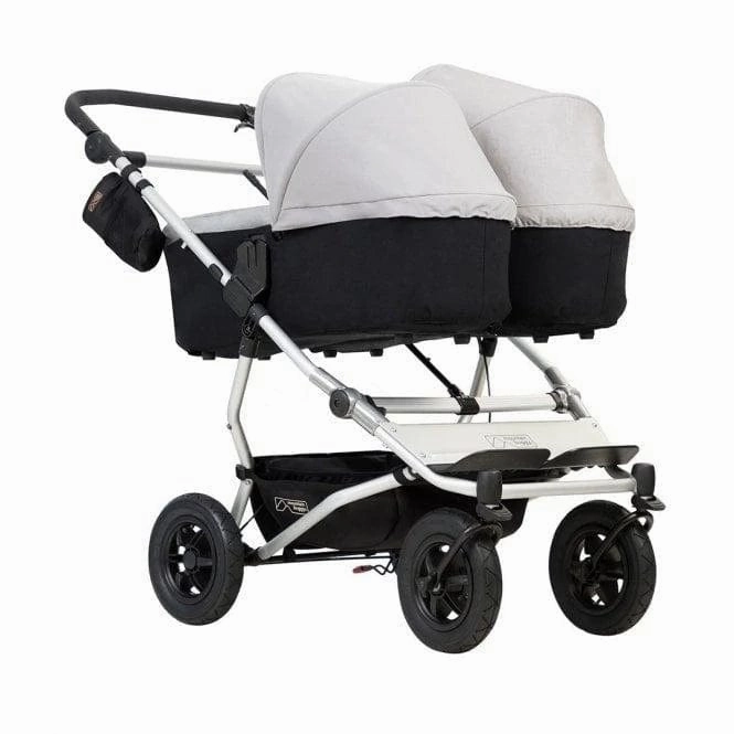 Mountain Buggy Duet with 2 X Carrycot Plus - Silver
