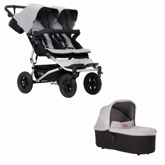 Mountain Buggy Duet with Carrycot Plus - Silver