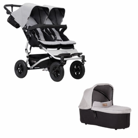 Mountain Buggy Duet with Carrycot Plus - Silver