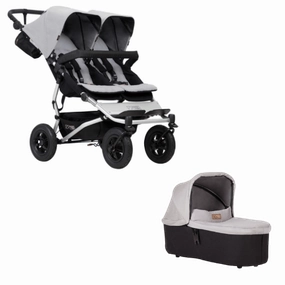 Mountain Buggy Duet with Carrycot Plus - Silver