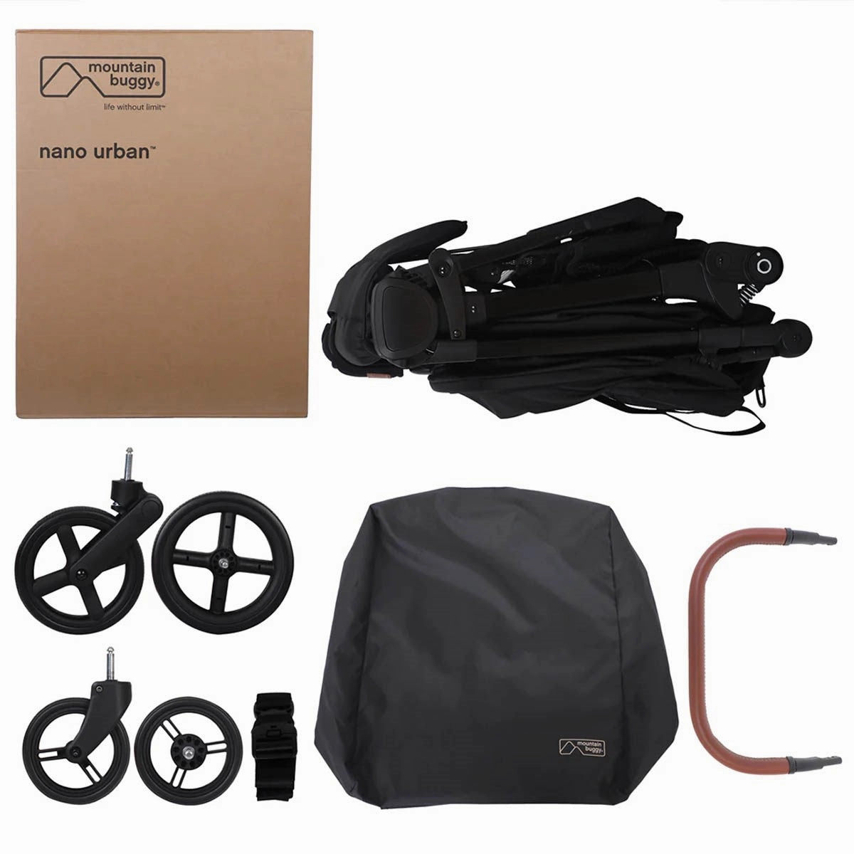Mountain Buggy Nano Urban Stroller with Travel Wheel Set