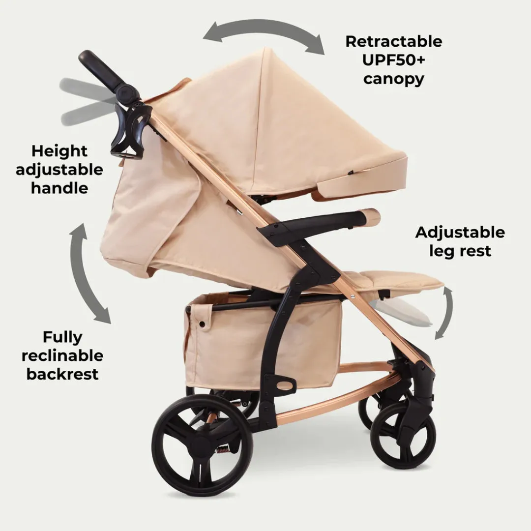 My Babiie MB200i 3-in-1 Travel System with i-Size Car Seat - Blush