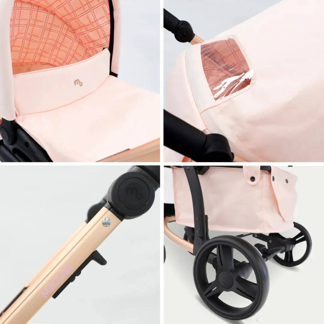 My Babiie MB200i 3-in-1 Travel System with i-Size Car Seat - Pink Plaid