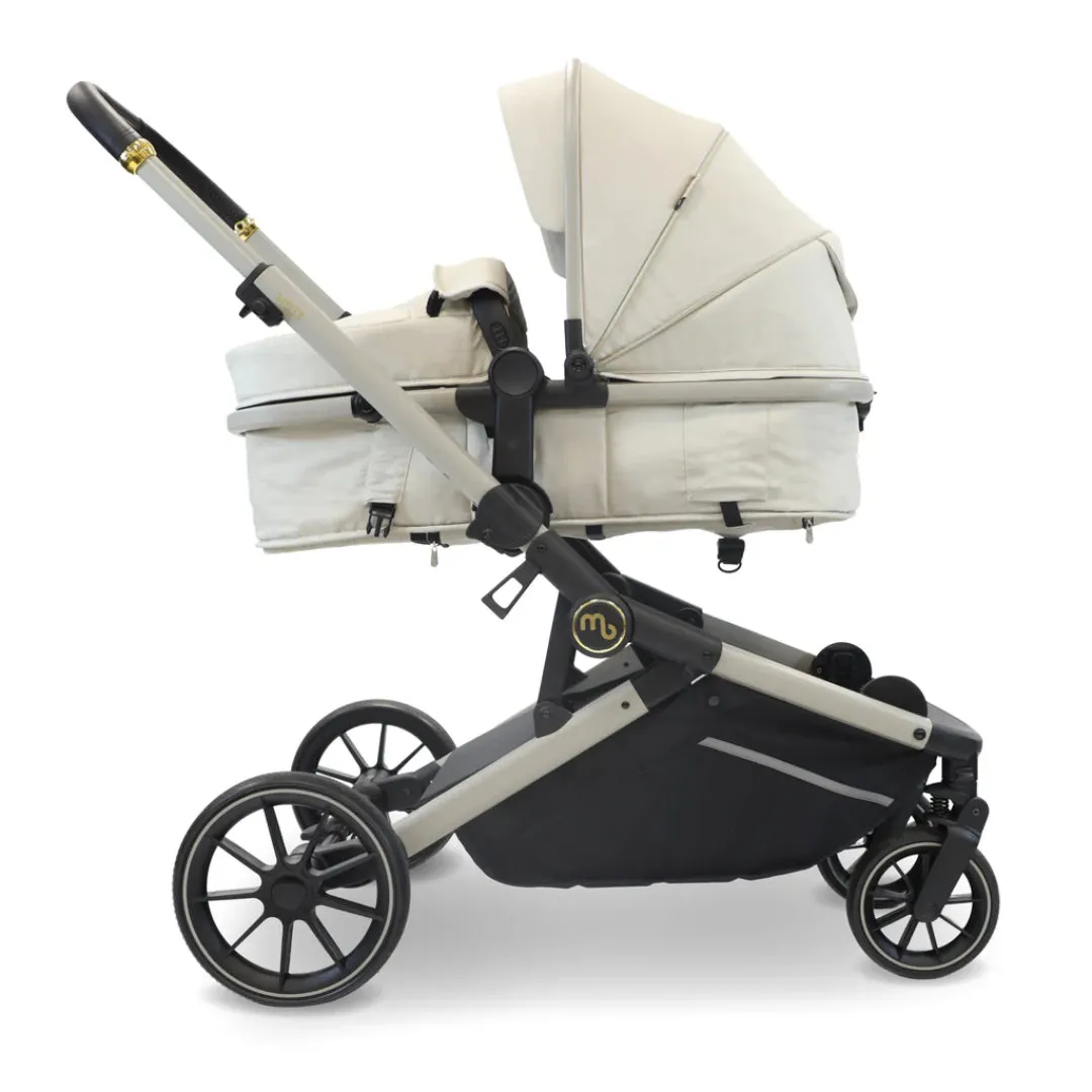 My Babiie MB33 Tandem Pushchair with Infant Carrier & Base - Ivory