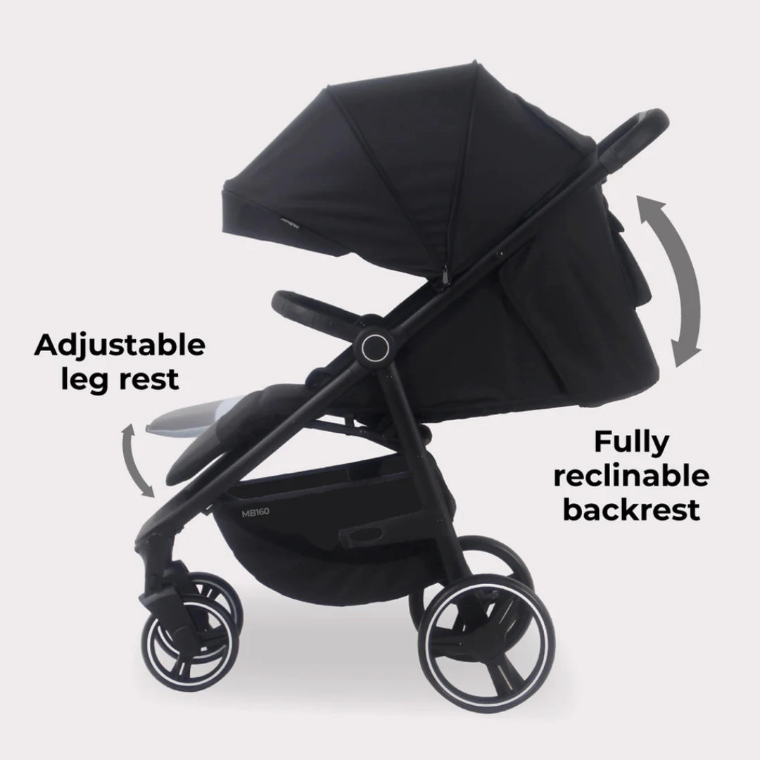My Babiie MB160 PLUS Pushchair - Black Leopard
