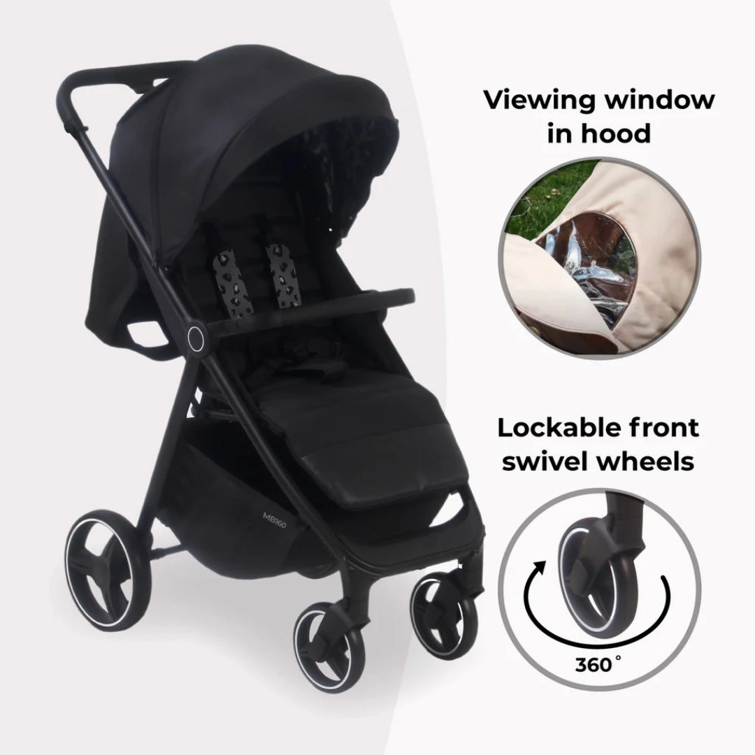 My Babiie MB160 PLUS Pushchair - Black Leopard