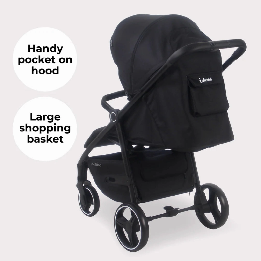 My Babiie MB160 PLUS Pushchair - Black Leopard