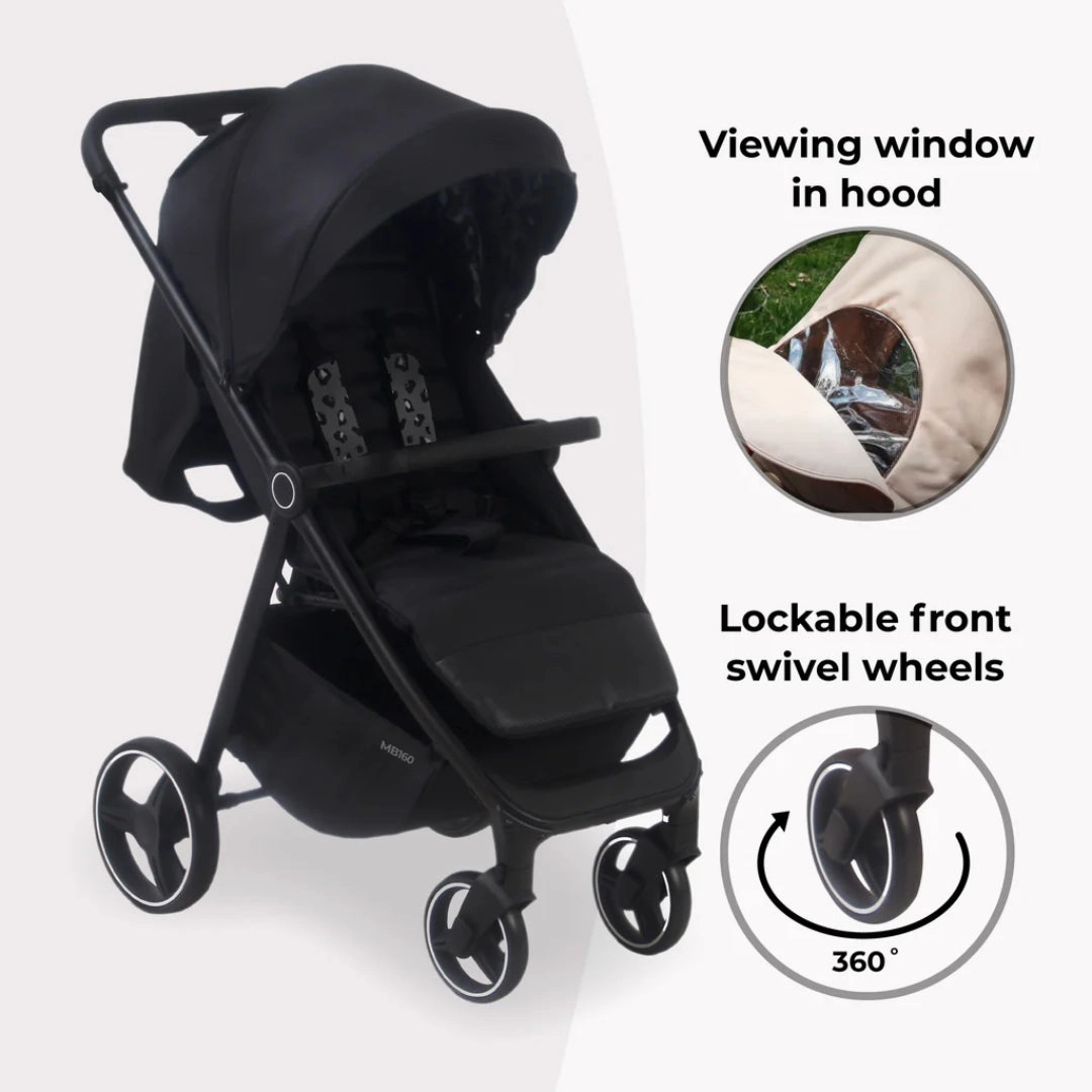 My Babiie MB160 PLUS Pushchair - Black Leopard