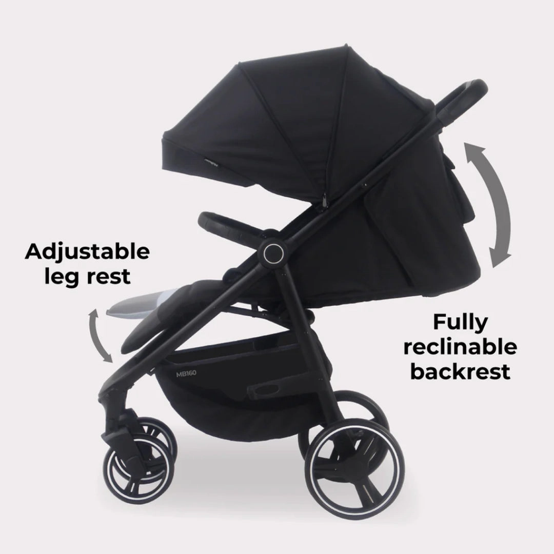 My Babiie MB160 PLUS Pushchair - Black Leopard