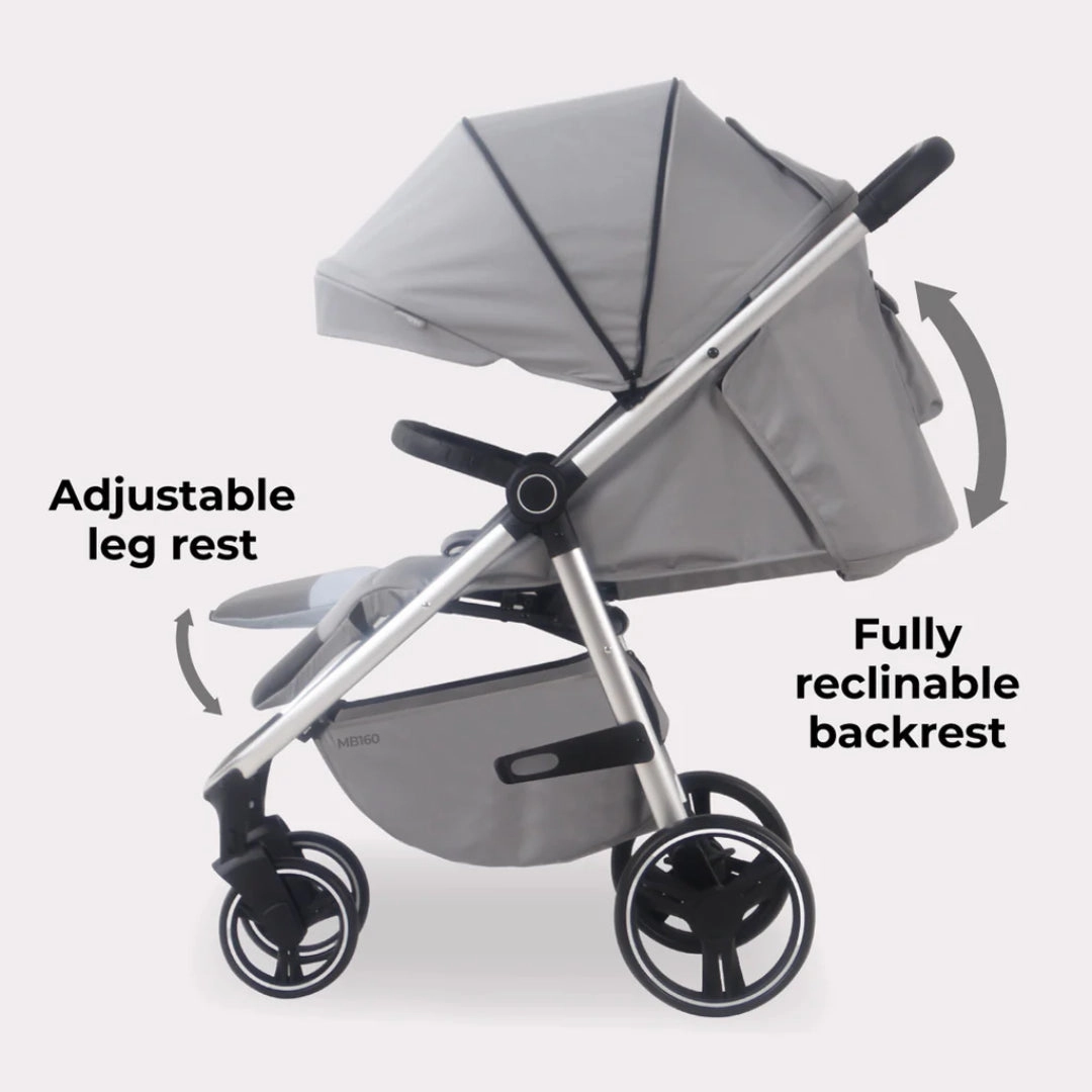 My Babiie MB160 PLUS Pushchair - Grey Tropical