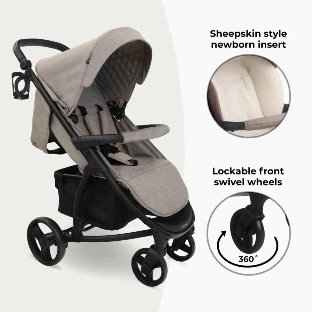 My Babiie MB200i 3-in-1 Travel System with i-Size Car Seat - Mink