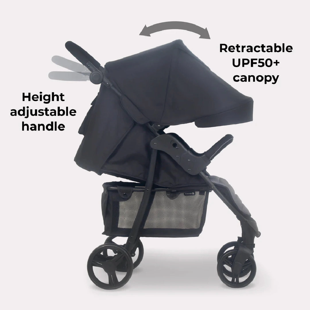 My Babiie MB30 PLUS Pushchair - Black / Grey