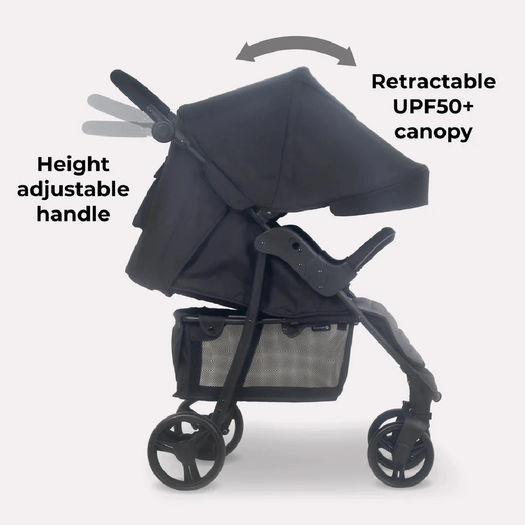 My Babiie MB30 PLUS Pushchair - Black / Grey