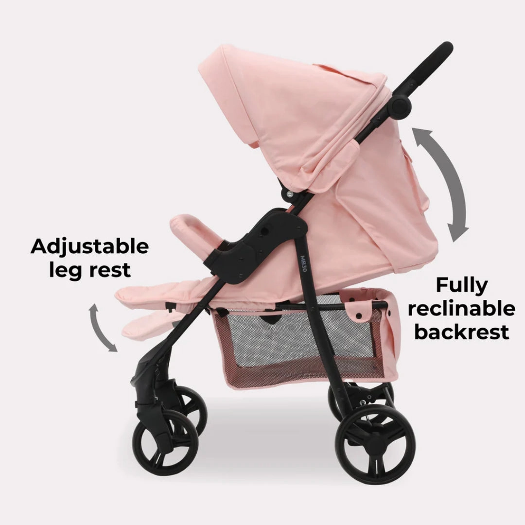 My Babiie MB30 PLUS Pushchair - Pink Leopard