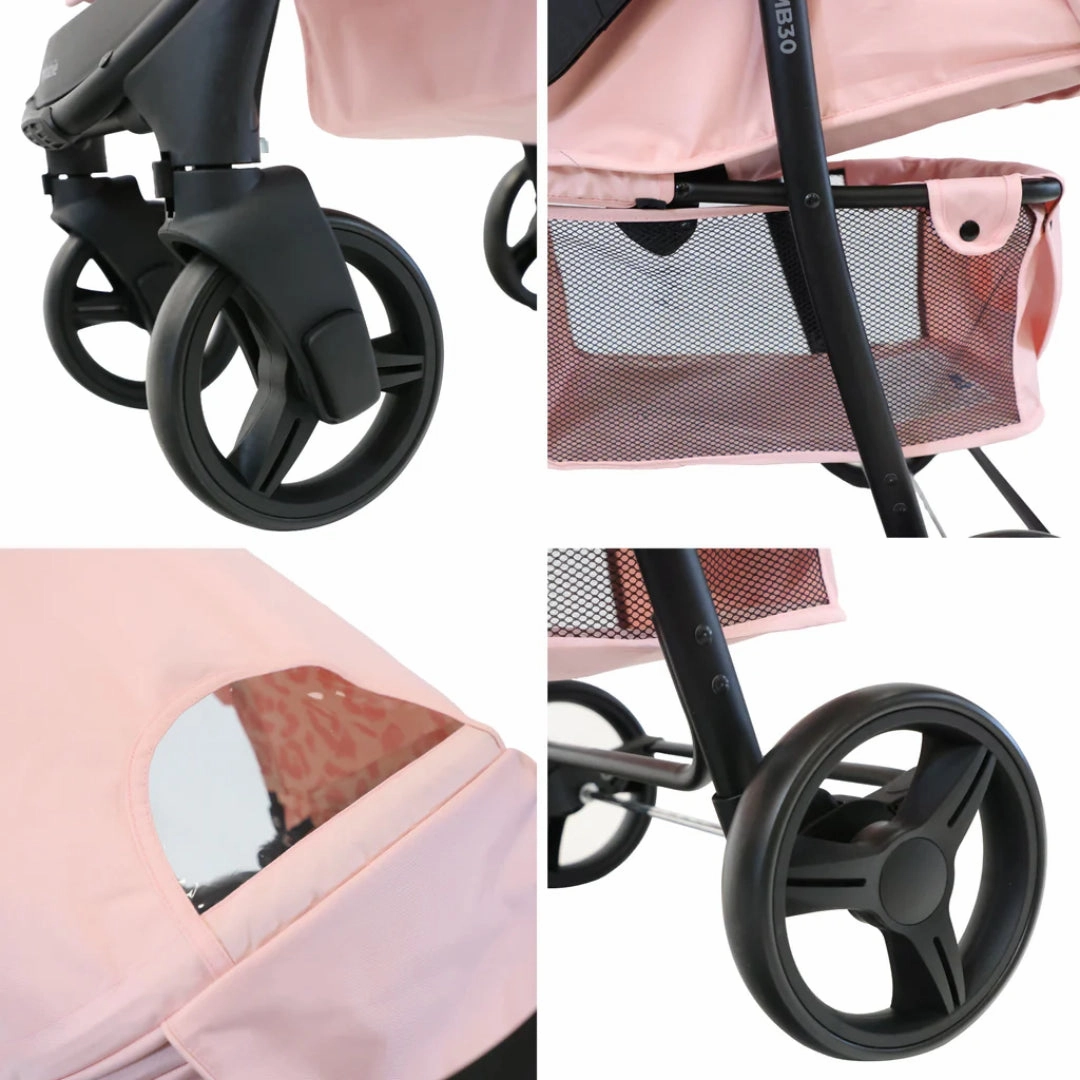 My Babiie MB30 PLUS Pushchair - Pink Leopard