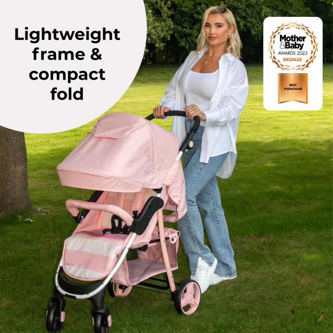 My Babiie MB30 PLUS Pushchair - Pink Stripes