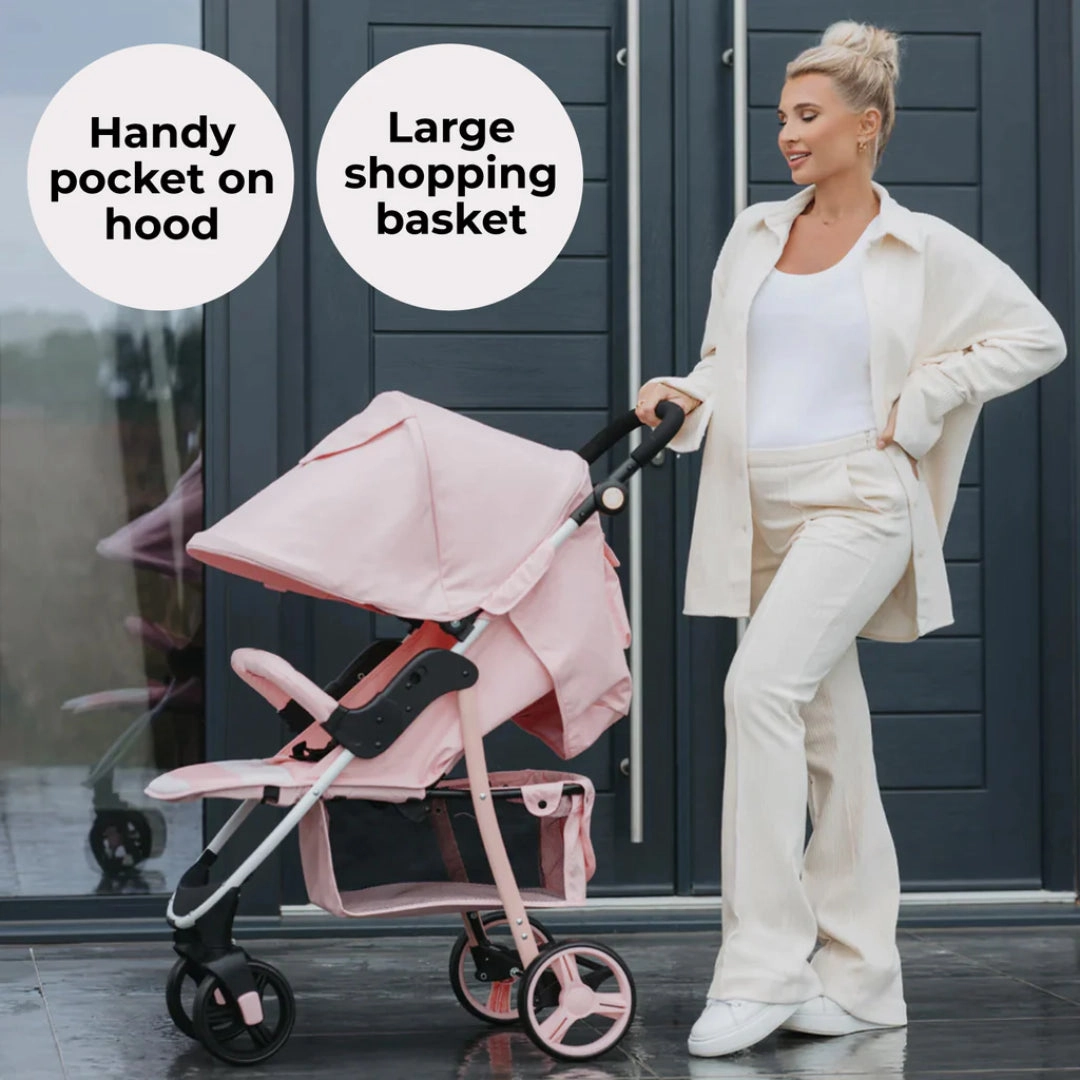 My Babiie MB30 PLUS Pushchair - Pink Stripes