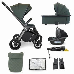 My Babiie MB450i 3-in-1 Travel System with Base - Forest Green