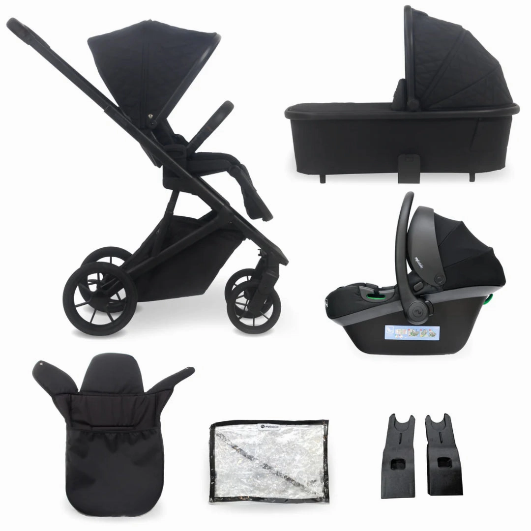 My Babiie MB500 3-in-1 Travel System - Obsidian Black