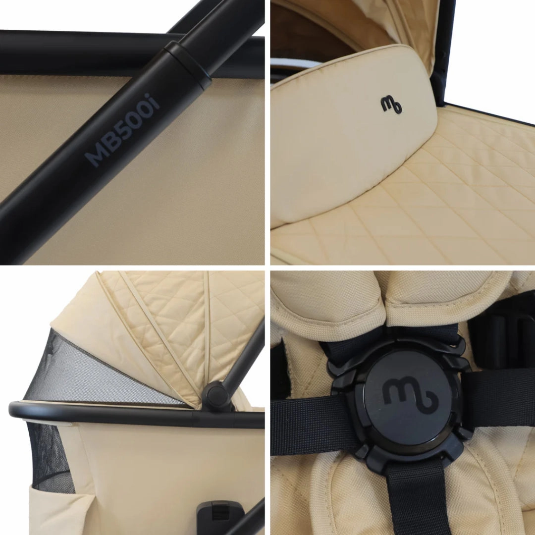 My Babiie MB500 3-in-1 Travel System with Base - Almond