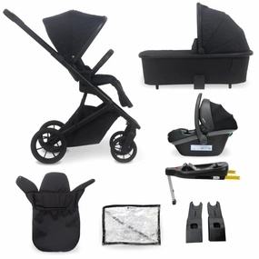 My Babiie MB500 3-in-1 Travel System with Base - Obsidian Black