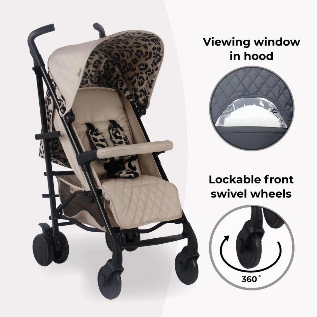 My Babiie MB51 PLUS Stroller - Fawn Leopard