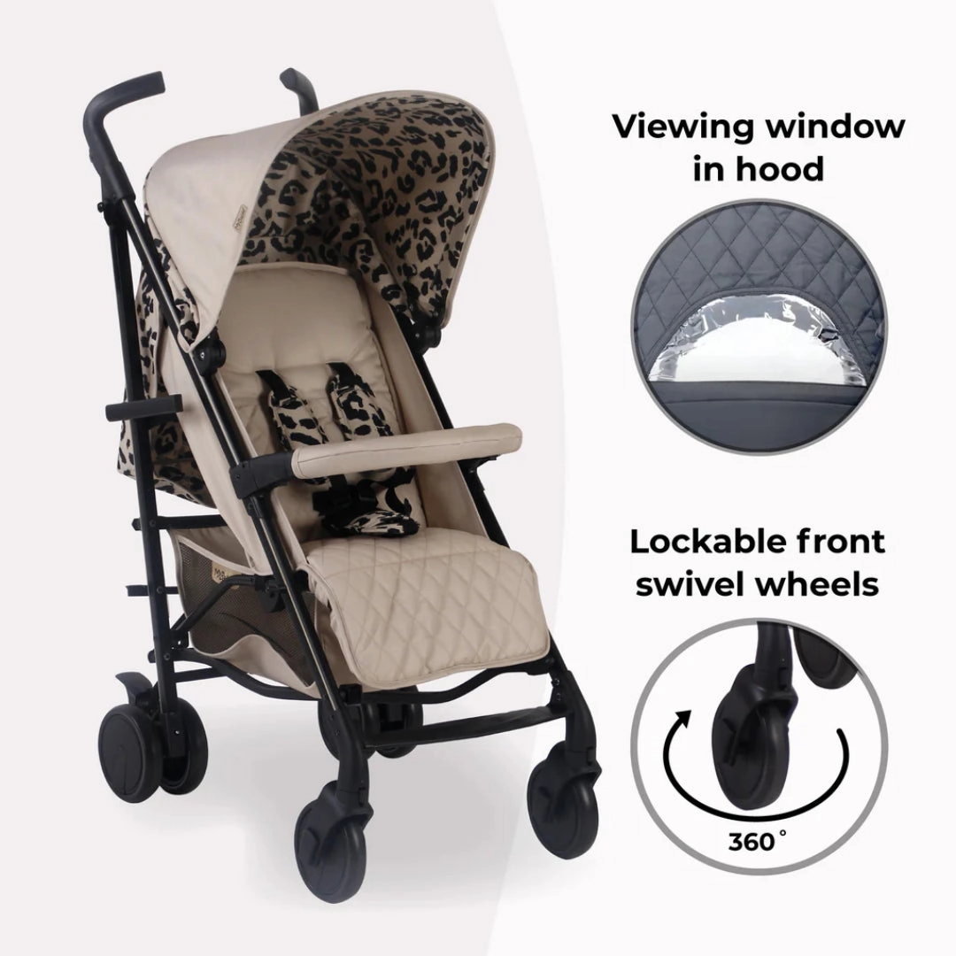 My Babiie MB51 PLUS Stroller - Fawn Leopard