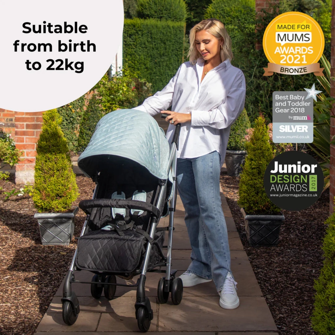 My Babiie MB51 PLUS Stroller - Quilted Aqua