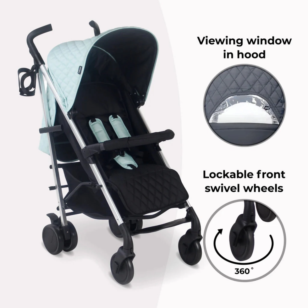 My Babiie MB51 PLUS Stroller - Quilted Aqua