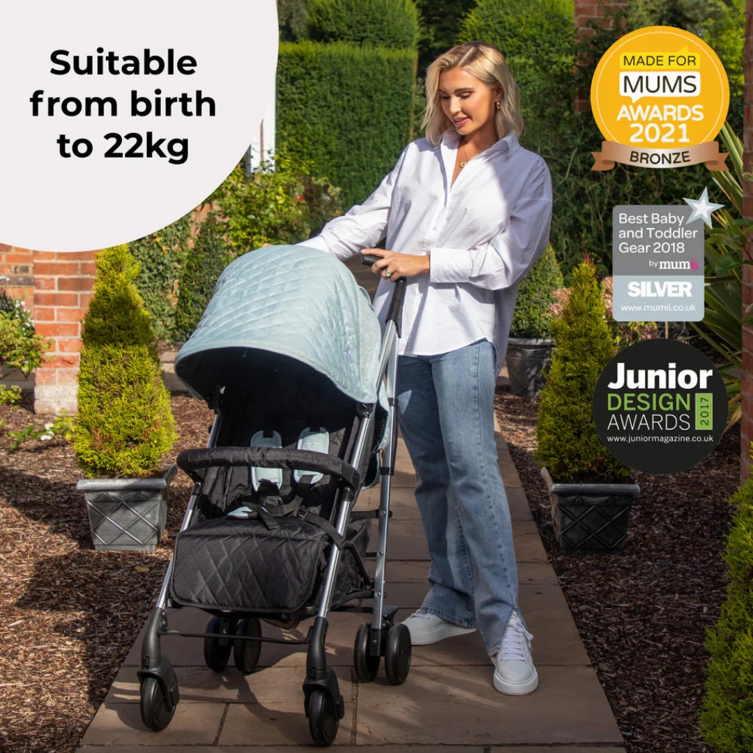 My Babiie MB51 PLUS Stroller - Quilted Aqua