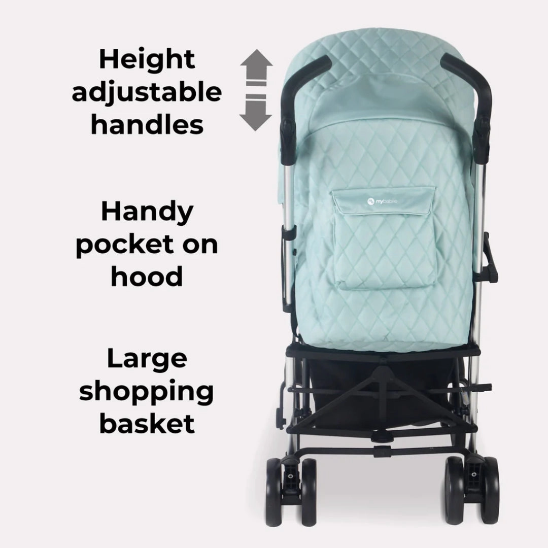 My Babiie MB51 PLUS Stroller - Quilted Aqua