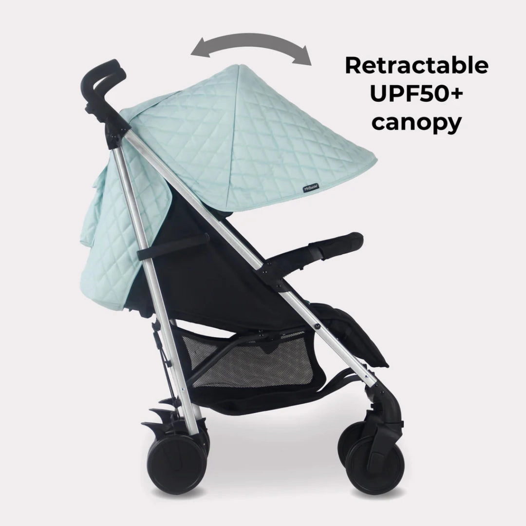 My Babiie MB51 PLUS Stroller - Quilted Aqua