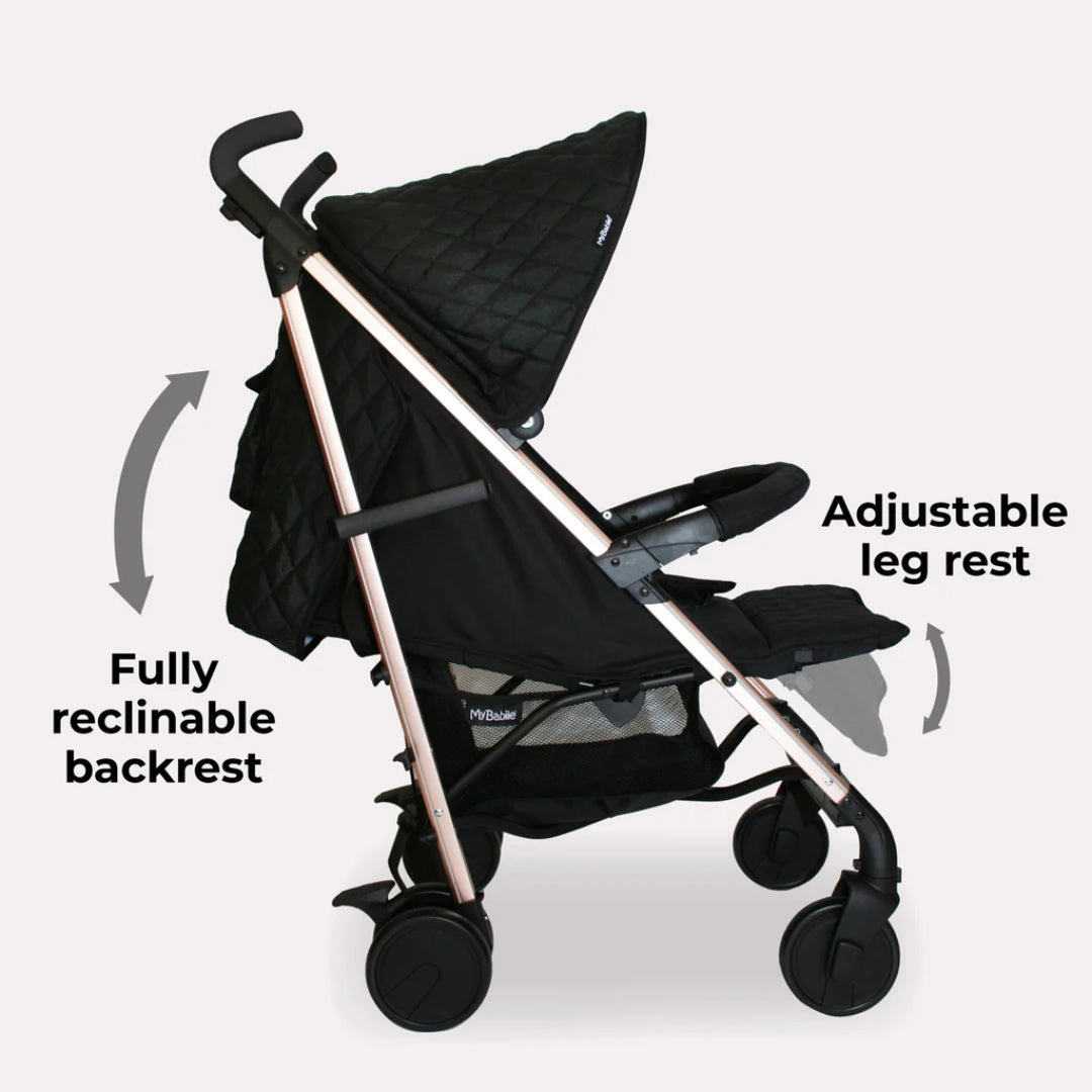 My Babiie MB51 PLUS Stroller - Quilted Black