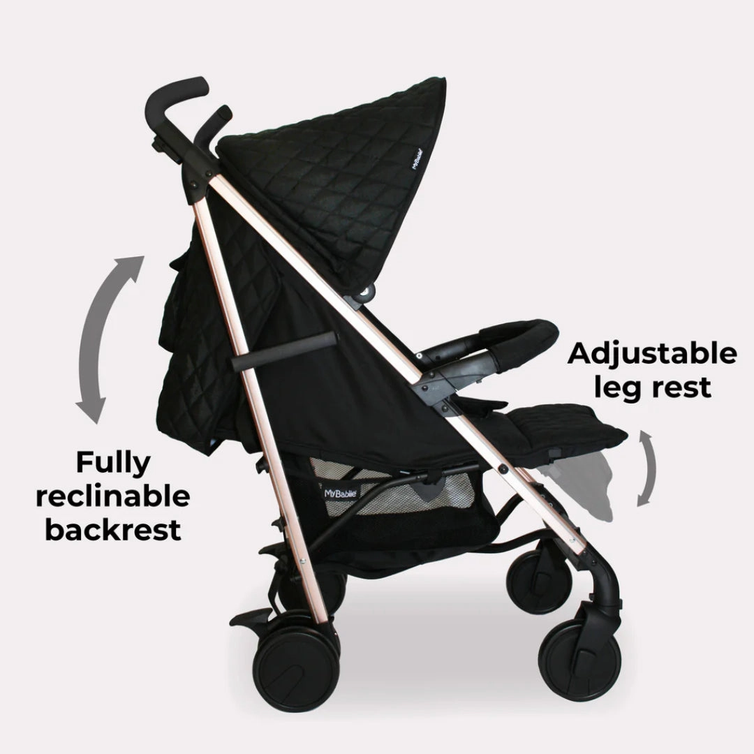 My Babiie MB51 PLUS Stroller - Quilted Black
